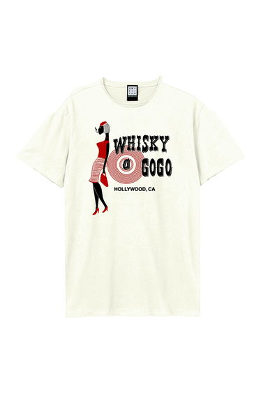 Amplified Unisex Adult Smokin´ Whisky A Go Go T-Shirt - Vintage White