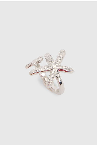 Silver Starfish Ring - silver