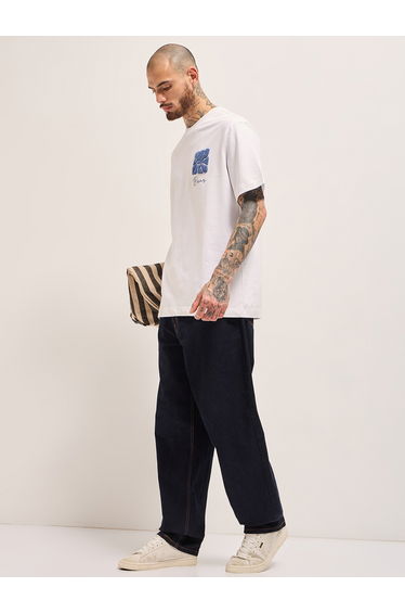 Men Pure Cotton Printed Oversized T-Shirt