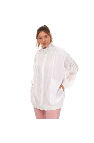 Women's adidas Originals Adicolor Oversize Ripstop Track Top in White
