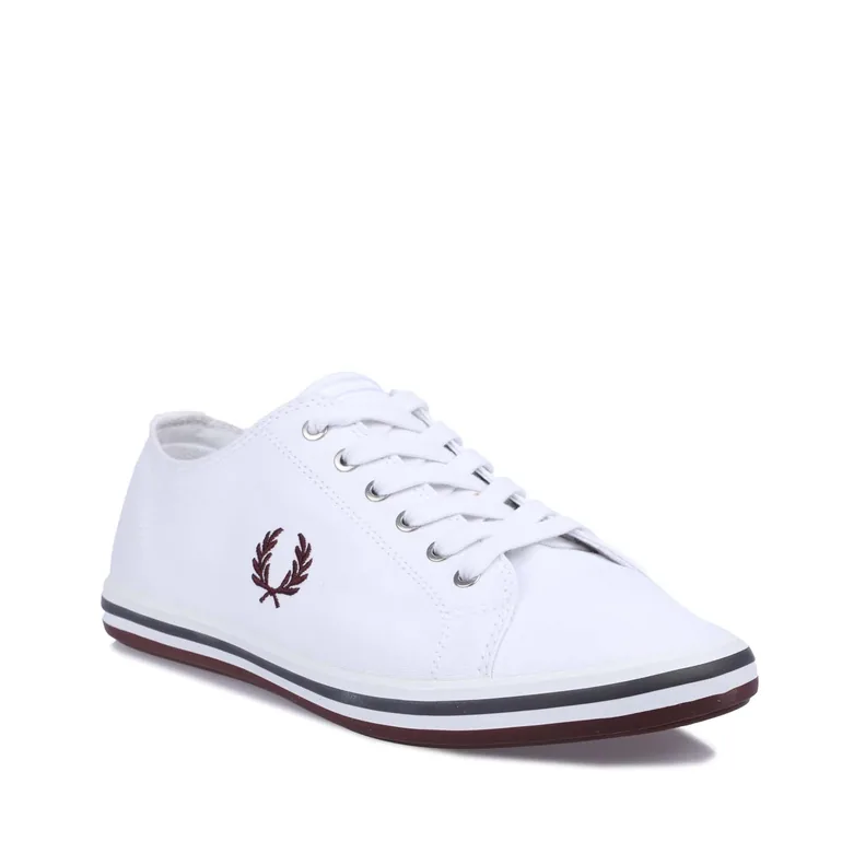 Men's Fred Perry Kingston Twill Trainers in White - 1