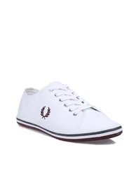Men's Fred Perry Kingston Twill Trainers in White - 1