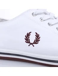 Men's Fred Perry Kingston Twill Trainers in White - 4