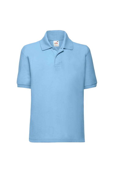 Fruit Of The Loom Childrens/Kids Poly/Cotton Pique Polo Shirt - Sky Blue
