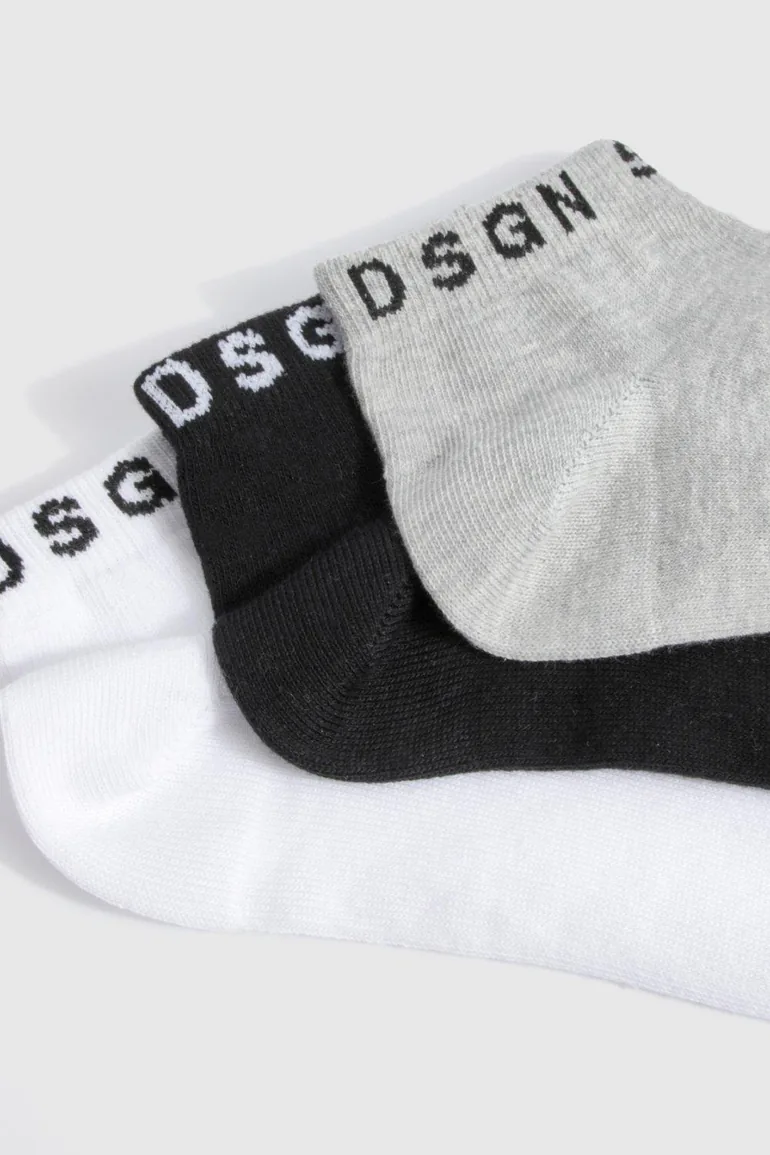 Dsgn Studio 3 Pack Multi Trainer Socks - multi - 1