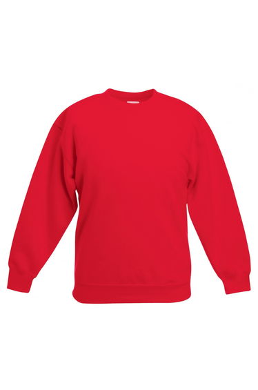 Fruit Of The Loom Kids Unisex Premium 70/30 Sweatshirt - Red