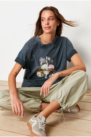 T-Shirt - Black - Boyfriend