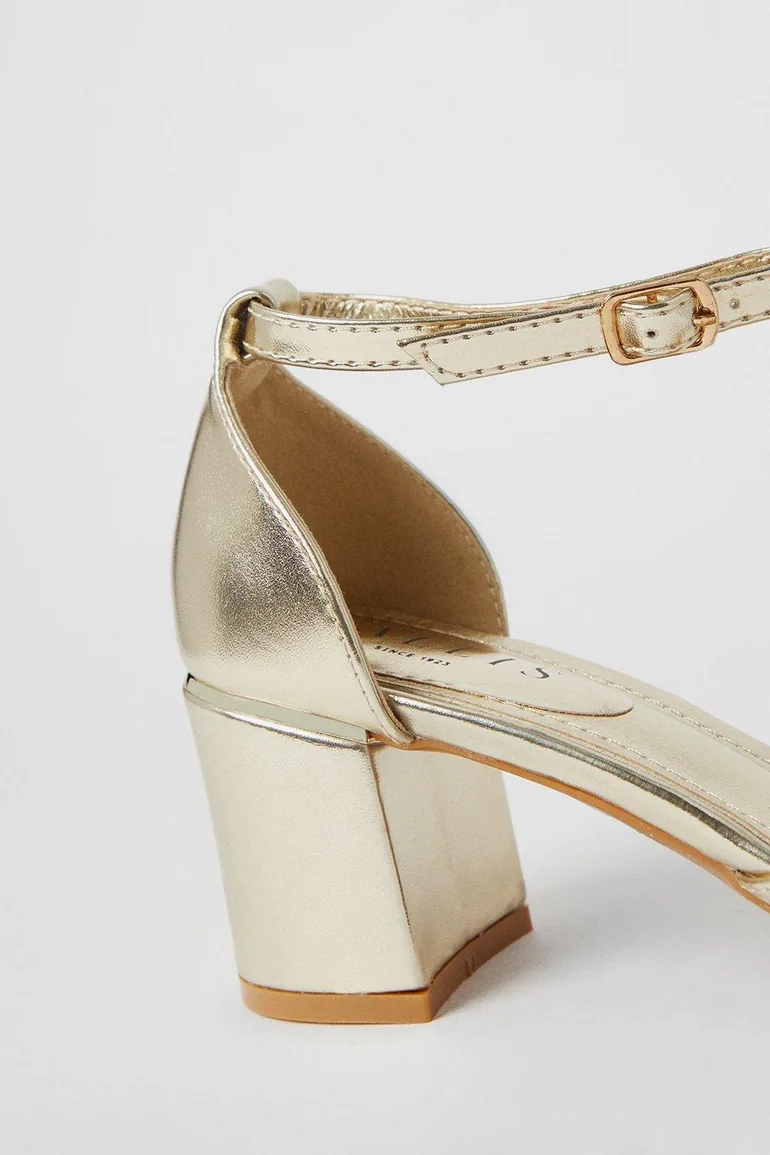 Devonna Pointed Open Mid Block Heel Court Shoes - 3