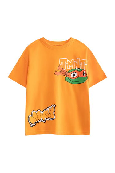 Teenage Mutant Ninja Turtles Boys Michelangelo Short-Sleeved T-Shirt - Orange