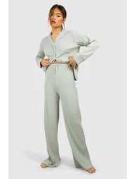 Rib Tie Waist Lounge Trouser