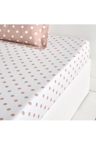 Clarisse Polka Dot Cotton Fitted Sheet
