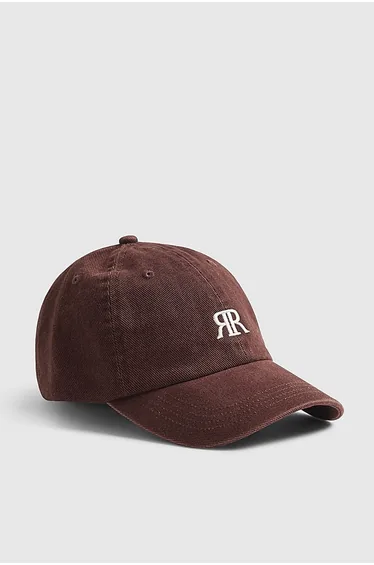 Brown Cotton Logo Cap