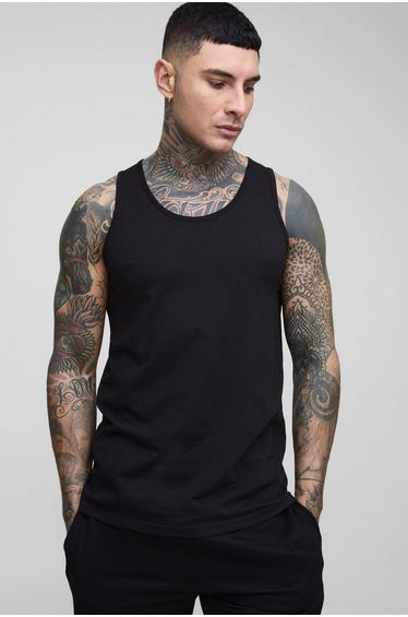 Tall Basic Vest - black