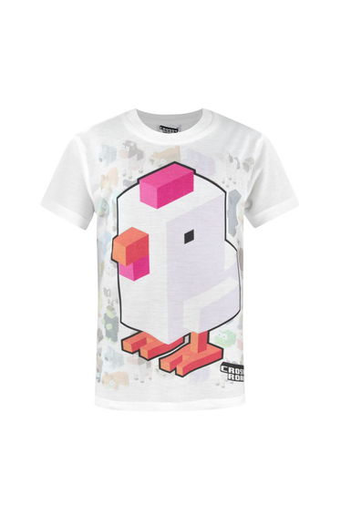 Crossy Road Childrens/Boys Official All-Over Sublimation Character Design T-Shirt - Solid White