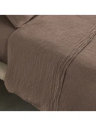Yafa Flat Sheet in Organic Cotton Muslin - 1