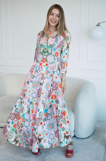 Maxi Shirt Dress / "Kasbah Jardin"