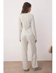 بيجامة ترينديول قطن رمادي - 3