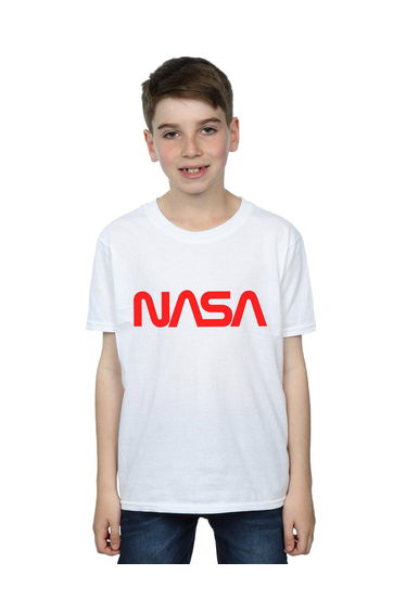 NASA Boys Modern Logo T-Shirt - White
