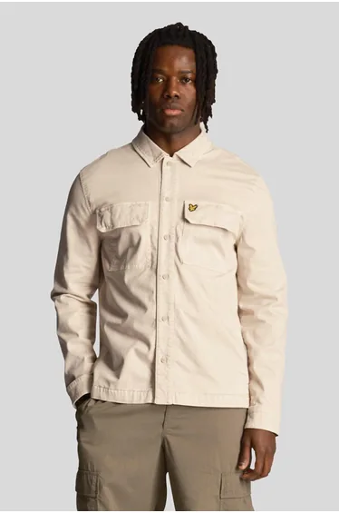 Garment Dyed Overshirt Ecru