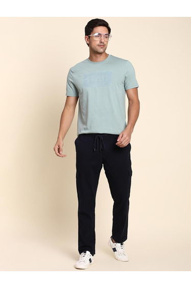 Mid Rise Plain Casual Cargos Trousers