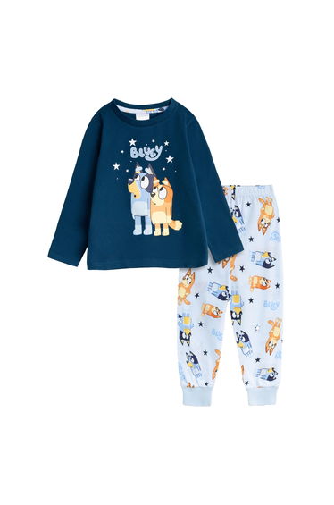 Bluey Childrens/Kids Family Bluey & Bingo Long Pyjama Set - Navy/Blue