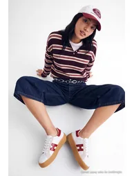 White Suede Women's Retro Sneakers - 1