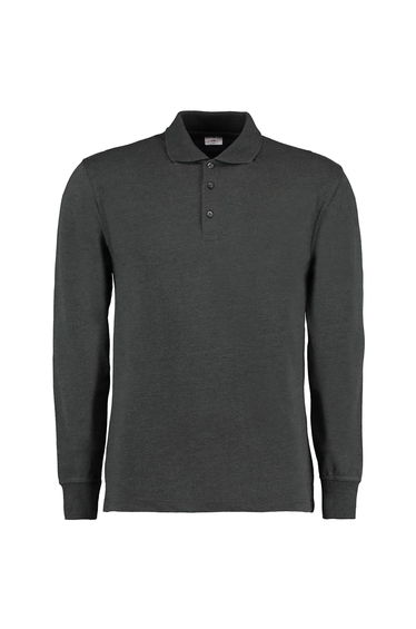 Kustom Kit Mens Pique Long Sleeve Polo Shirt - Graphite
