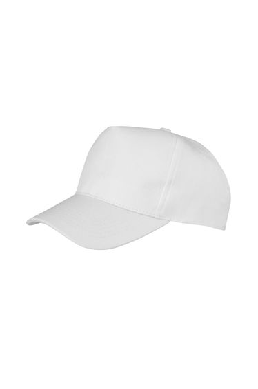Result Unisex Core Boston 5 Panel Printers Baseball Cap (Pack Of 2) - White
