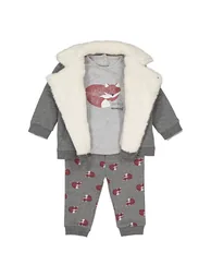 3-Piece Outfit with Fox Print