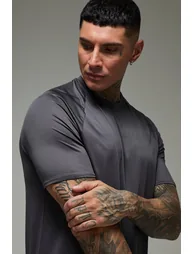 Tall Man Active Lightweight Essentials Gym Regular Fit Raglan T-shirt - charcoal - 2