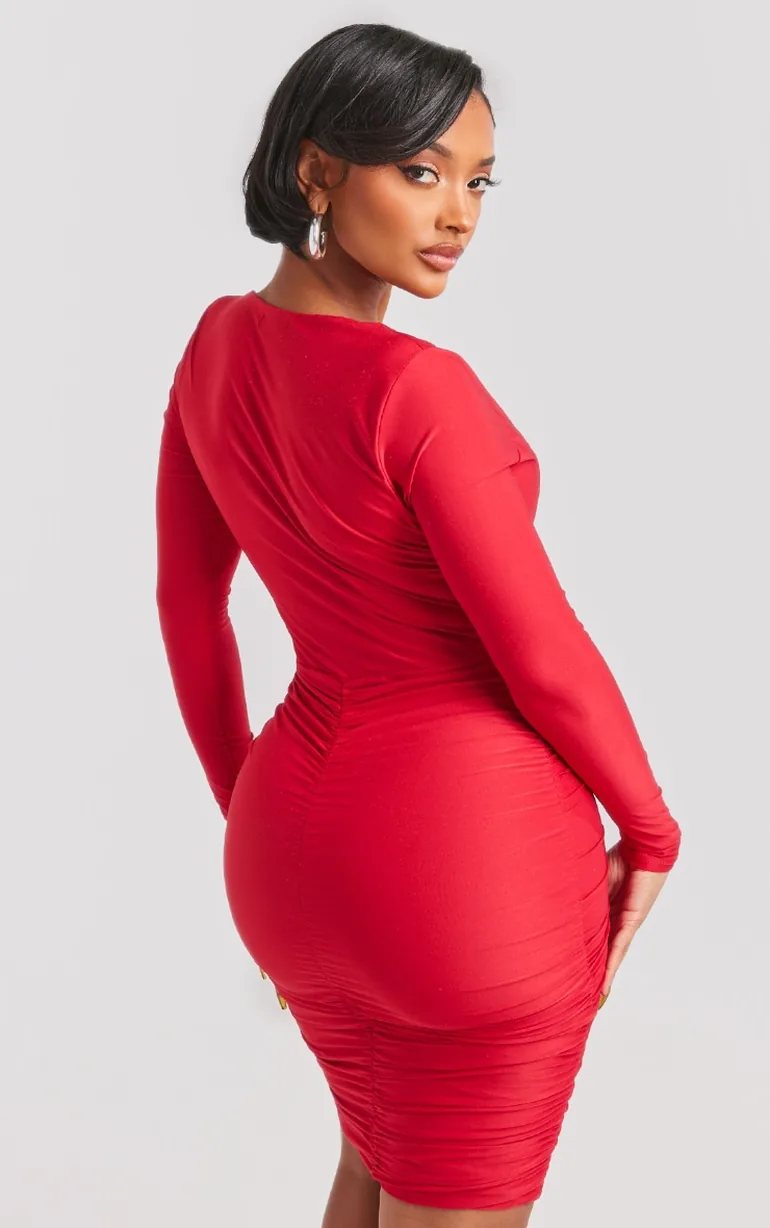 prettylittlething red dress Prettylittlething Red Extreme Split Strappy Back Maxi Dress Oriental Dress Plt Plt Red Maxi Dress Shop