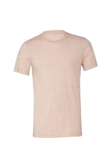 Bella + Canvas Adults Unisex Heather CVC T-Shirt - Prism Peach Heather