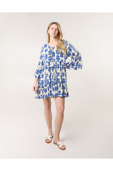 Tie Front Smock Dress
