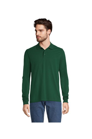SOLS Mens Winter II Long Sleeve Pique Cotton Polo Shirt - Golf Green