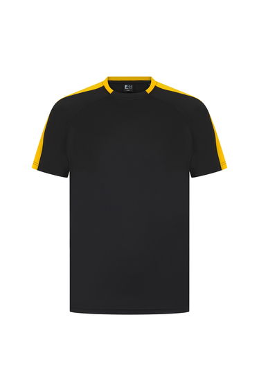 Finden & Hales Unisex Adult Team T-Shirt - Black/Gold
