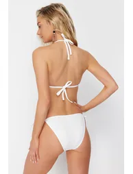 White Triangle Covered Regular Waist Bikini Set Tbess24Bt00024 - 4