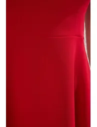 Red A-Line Woven Stylish Short Dress - 2