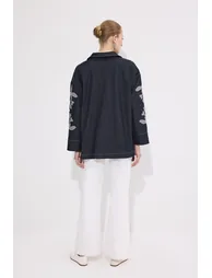 DENIM JACKET WITH EMBROIDERY - 4