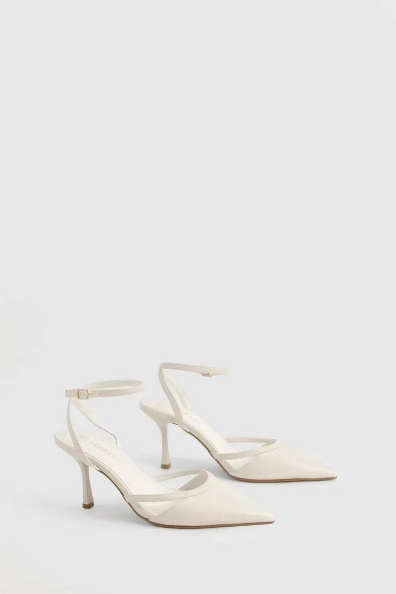 Cut Out Detail Court Shoes - white - 1