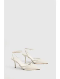Cut Out Detail Court Shoes - white - 1