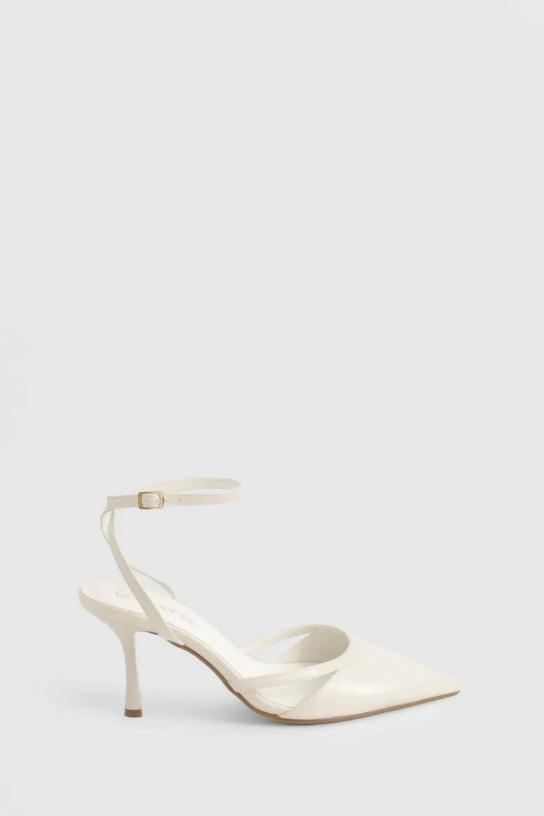 Cut Out Detail Court Shoes - white - 2