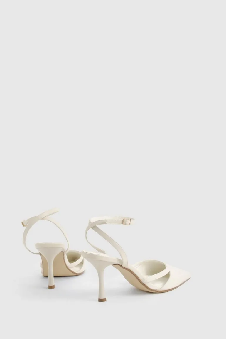 Cut Out Detail Court Shoes - white - 3