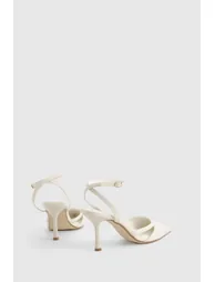 Cut Out Detail Court Shoes - white - 3