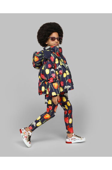 Girls Tulip Print Leggings in Multicolour
