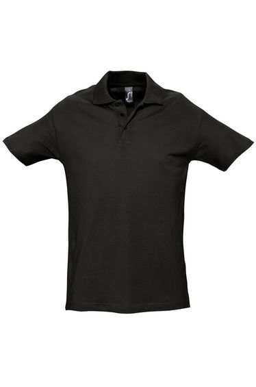 SOLS Mens Spring II Short Sleeve Heavyweight Polo Shirt - Black