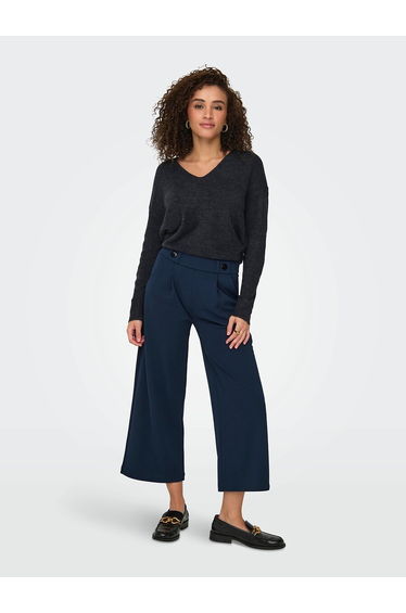 Brushed Knit Jumper/Sweater with V-Neck