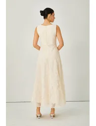 فستان سانفير بيج ماكسي على شكل حرف A - 6