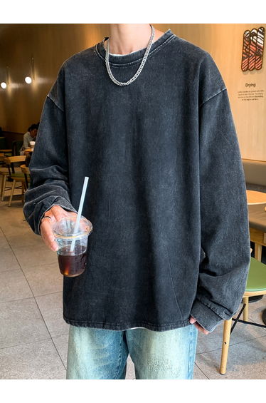 Men Oversized Washed Sweatshirt