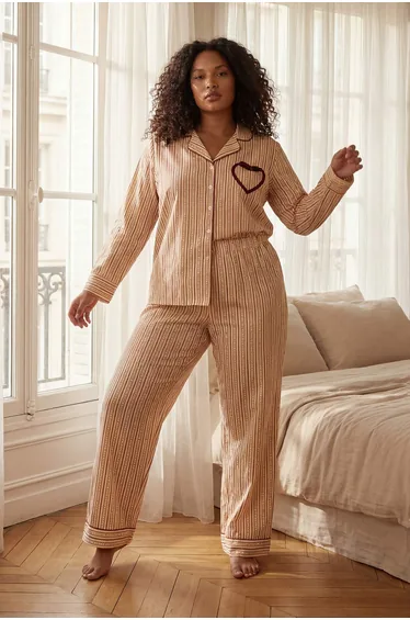 بيجامة ترينديول كيرف متعدد الألوان - للمقاسات الكبيرة