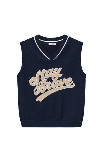 Boys' Knit Sweater Vest with Print